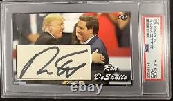 Ron DeSantis a signé le livre de cartes coupées du président Donald Trump en Floride 1/1 PSA/DNA
