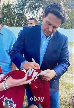 Ron Desantis Signé Jersey 2024 Président Autograph Florida Gouverneur Trump NFL