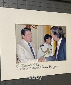 Ronald Reagan 40ème Président Autographe ! Signé sur Mat ! POTUS Politique Trump