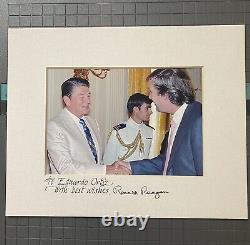 Ronald Reagan 40ème Président Autographe ! Signé sur Mat ! POTUS Politique Trump