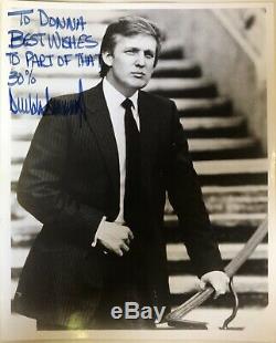 Signature Complète 1980 Président Donald J. Trump Signée À La Main 8x10 Photo Dédicacée