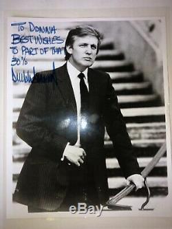 Signature Complète 1980 Président Donald J. Trump Signée À La Main 8x10 Photo Dédicacée
