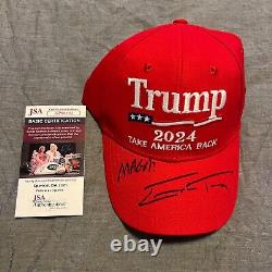 Signature d'autographe d'ERIC TRUMP 2024 Casquette Trump Make America Great Again MAGA avec certification JSA COA