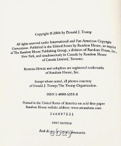 Signature présidentielle et livre de première édition par le président Donald J. Trump