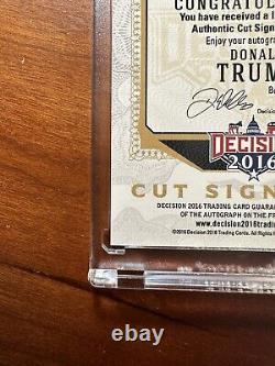 Signatures coupées GOLD VERSION RC AUTOGRAPH de Donald Trump de la décision Leaf 2016