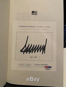 Signé Avec Coa, Crippled Amérique, Authentique Autograph President Donald J. Trump