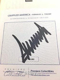 Signé Avec Coa, Crippled Amérique, Authentique Autograph President Donald J. Trump