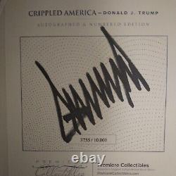 Signé Donald Trump Autographié Amerique Crippled 3755/10000 Avec Coa