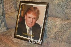 Signé Donald Trump Avec L'encre D'or Authentique Real Autographié Photo Pas Une Reprint