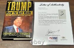 Signé Donald Trump Comment Devenir Riche Livre Relié Avec Lettre Complète Psa