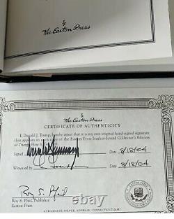Signé Donald Trump First Edition 2004 Easton Press, Autographed How To Get Rich