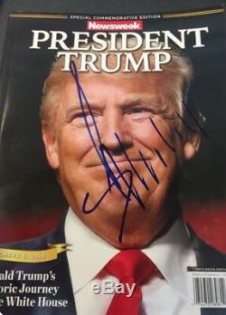 Signé Donald Trump J Président Du Magazine Auto États-unis Rare