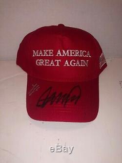 Signé Ivanka Et Donald Trump Potus Président Maga Hat Autographes Authentiques