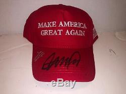 Signé Ivanka Et Donald Trump Potus Président Maga Hat Autographes Authentiques