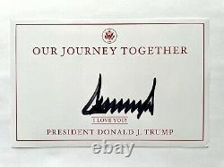 Signé! Le Président Donald J Trump Bookplate Notre Voyage Ensemble
