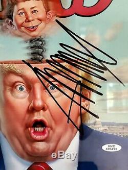 Signé Mad Magazine Potus Président Donald Trump. Autographié 1/1 Maga. Rare