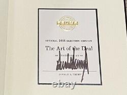 Signé Président Donald Trump The Art Of The Deal 2016 Election Edition Hc Book