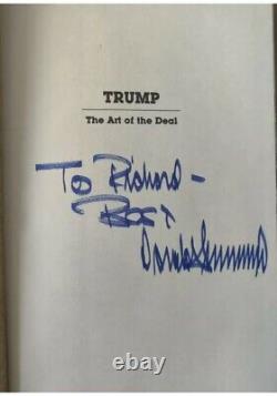 Signé Richard Première Édition Art Of Deal Président Donald Trump Authentique 1987