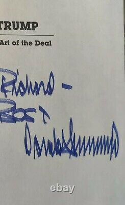 Signé Richard Première Édition Art Of Deal Président Donald Trump Authentique 1987