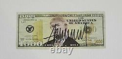 Signée À La Main-donald Trump, Bill Autographié Avec Certificat D'authenticité