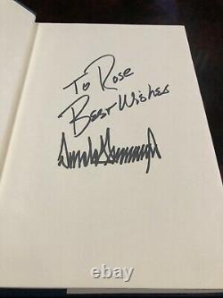 Signée À Rose First Ed. Le Président De L'autographe Donald Trump Pense Comme Billionaire