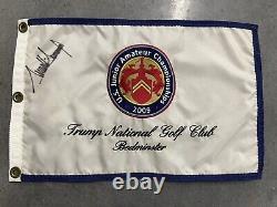 Superbe, Donald J. Trump A Signé Trump National Golf Club, Bedminster, Drapeau, 2009