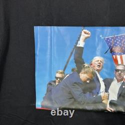 T-shirt AUTHENTIQUE Fight MAGA XL signé par Donald Trump lors du rallye en Pennsylvanie