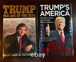 TRUMP L'ART DE L'ACCORD 1ère ÉDITION + L'Amérique de Trump SIGNÉ par Gingrich