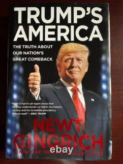 TRUMP L'ART DE L'ACCORD 1ère ÉDITION + L'Amérique de Trump SIGNÉ par Gingrich