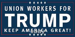 Travailleurs syndiqués pour Trump, bannière en vinyl 24, 36, 48, 60 Donald 2020
