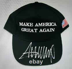 Trump Donald Autographié Make Amérique Grand Again Chapeau De Baseball Avechologram/coa