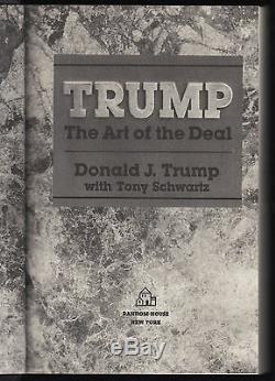Trump L'art Du Deal (1987) Donald J. Trump Signé 1ère Édition À Walter