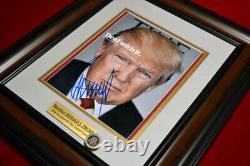 Trump Signé Président Autograph, Coa Uacc Psa/adn Garanti, Cadre, Hat. Nouvelles