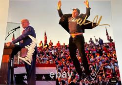 ULTRA RARE ! Autographes authentiques signés de Donald Trump et Elon Musk 8x10 avec certificat d'authenticité