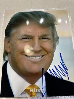 Véritable président Donald Trump photo 8x10 originale autographiée