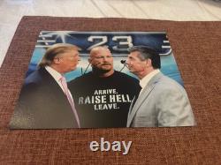 Vince McMahon avec Donald Trump Photo signée autographe 8x10 WWE avec COA rare