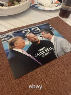 Vince McMahon avec Donald Trump Photo signée autographe 8x10 WWE avec COA rare