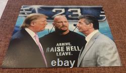 Vince McMahon avec Donald Trump photo 8x10 signée et autographiée WWE avec certificat d’authenticité rare