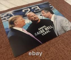 Vince McMahon avec Donald Trump photo 8x10 signée et autographiée WWE avec certificat d’authenticité rare