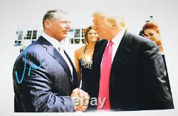 Vince Mcmahon, Pdg De La Wwe, A Signé Authentic 11x14 Photo Withcoa Proof Donald Trump Wwf