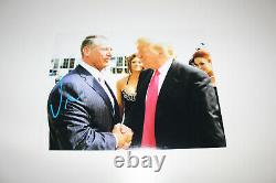 Vince Mcmahon, Pdg De La Wwe, A Signé Authentic 11x14 Photo Withcoa Proof Donald Trump Wwf