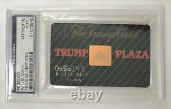 Willie Mays Signé Donald Trump Plaza Casino Card Auto Psa Adn