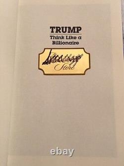 Wow, Autographe SIGNÉ & RARE du Président DONALD TRUMP Pensez comme un livre de milliardaire