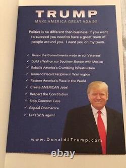 Wow, Autographe SIGNÉ & RARE du Président DONALD TRUMP Pensez comme un livre de milliardaire